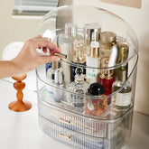 Transparent Desk Makeup Organizer Box, Cosmetic Jewelry Storage