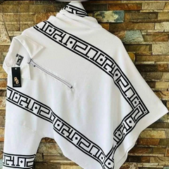 Half Zip Printed Tshirt