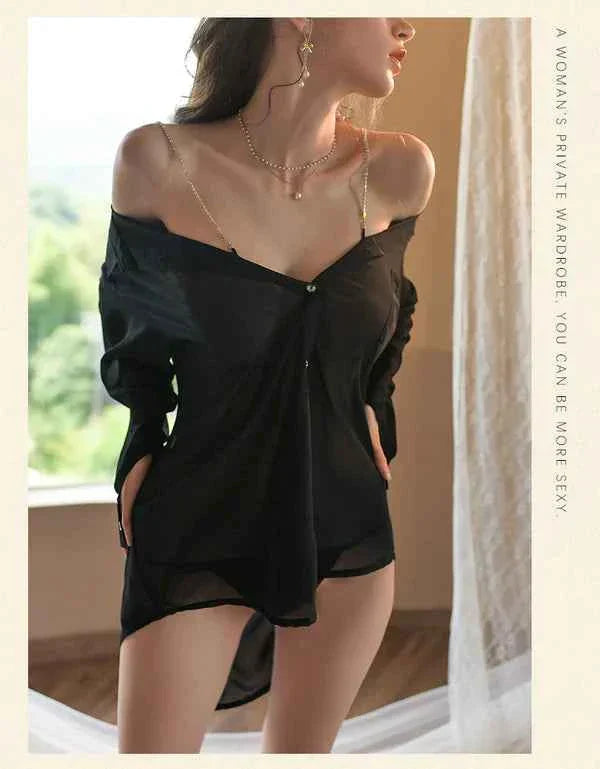 Finley Shirt Style Sheer Lingerie new style