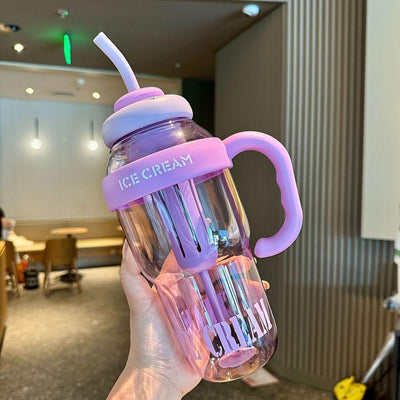 Stay Hydrated in Style – 1200ML Large Capacity Sports Water Bottle with Tea Infuser &amp; Straw